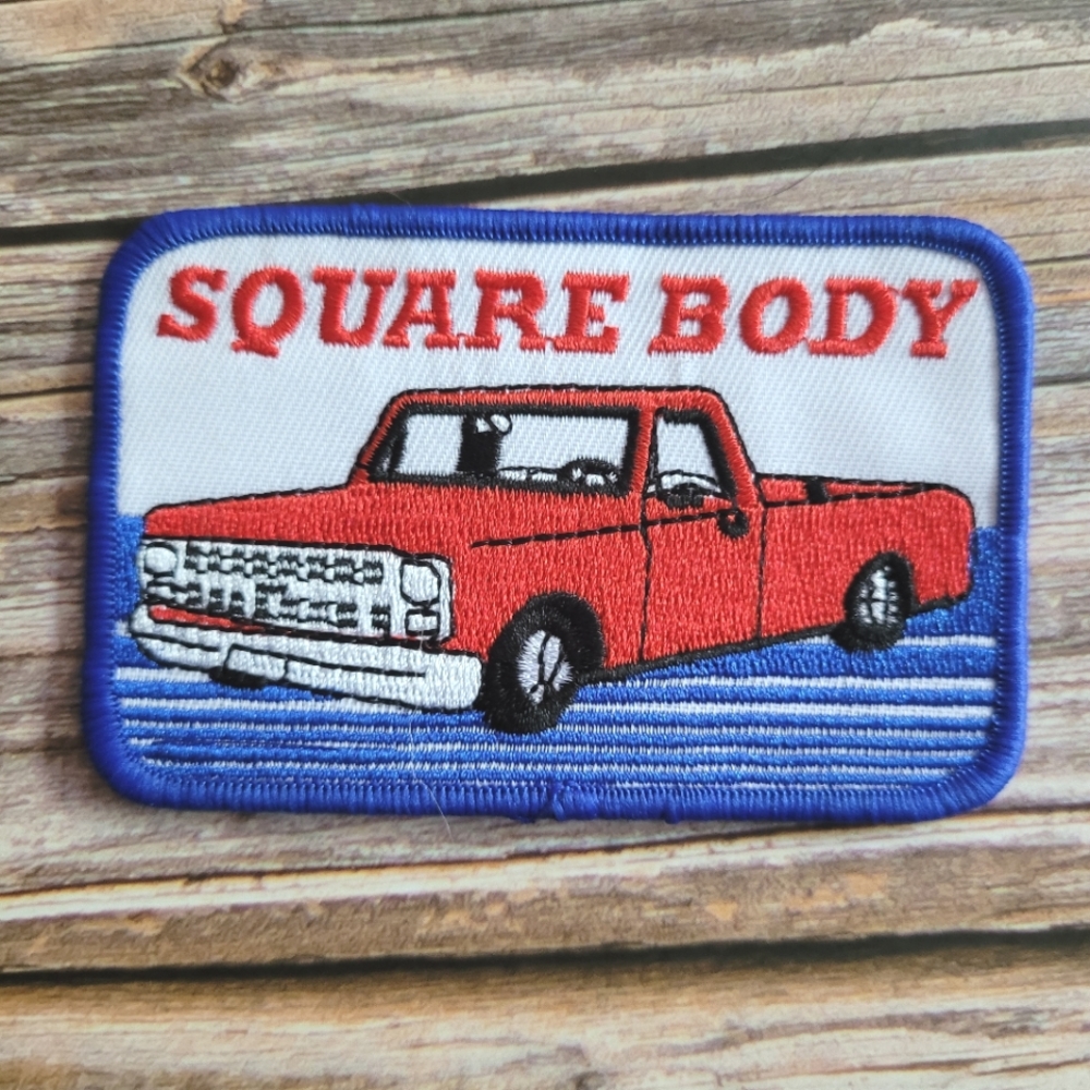 Square Body Vintage Retro Antique Automobile Truck 70s 80s Embroidered Patch